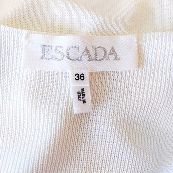 🚫SOLD🚫 ESCADA Italy Sleeveless Top Blouse White Italian size 36 - US: Small, 4 - Picture 7 of 10